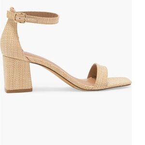 Abound Finn natural summer Block Heel Sandals raffia  8.5 sandal